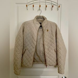 US POLO SIDE KNIT QUILTED JACKET